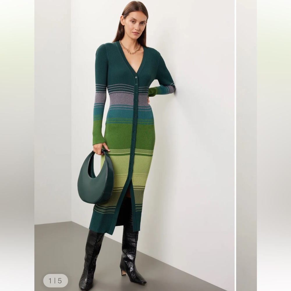 STAUD Pine Forest Shoko Dress